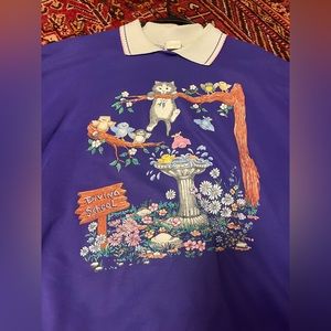 Vintage Cat and Bird Crewneck